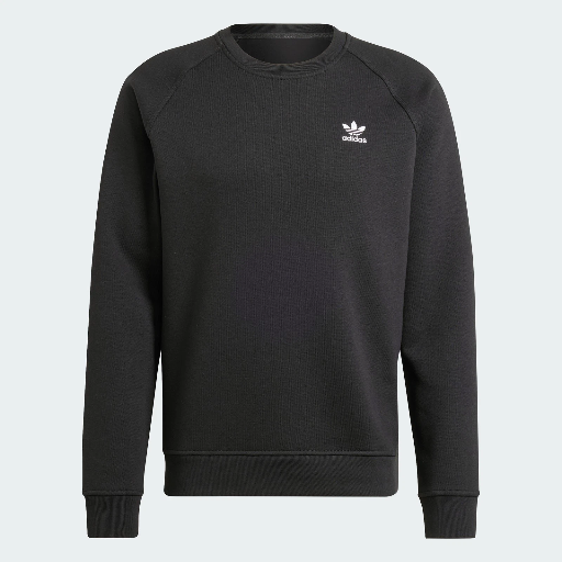 adidas Men's Trefoil Essentials Crew Sweatshirt (Wonder White/White) Deal