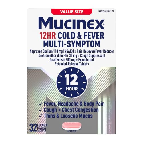 Mucinex 12Hr Cold and Flu Medicine for Adults, All Day Relief, 32 Count Tablets Deal