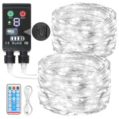 66ft 2-in-1 Rechargeable 200 LED Fairy String Lights Deal