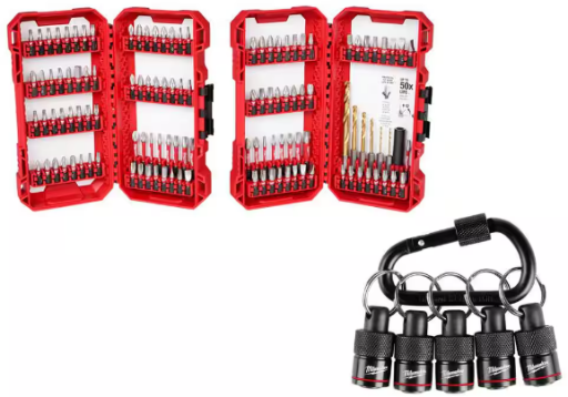 Milwaukee SHOCKWAVE Impact Duty Alloy Steel Screw Driver Bit Set (120-Piece) with 5-Piece Hex Bit Holder