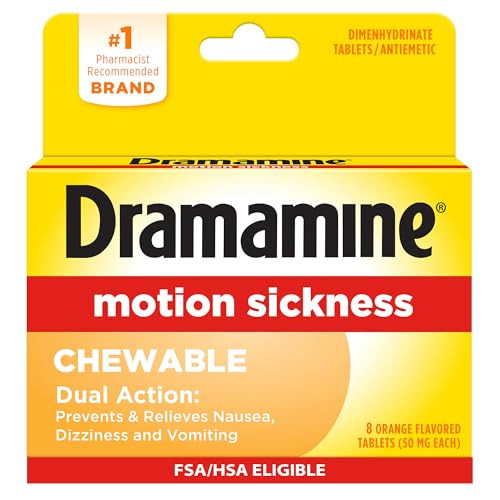 Dramamine Chewable Motion Sickness Relief 8-Count
