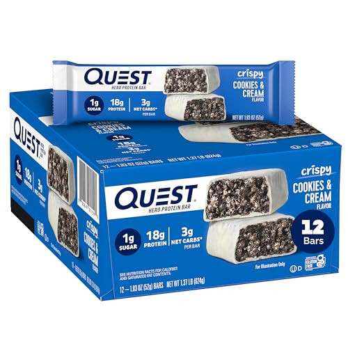 Quest Nutrition Crispy Cookies & Cream Hero Protein Bar 12 Count