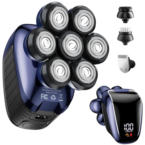 SOBIY 5-in-1 Waterproof Wet Dry Head Shaver Deal