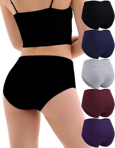 Womens Cotton Underwear High Waisted Briefs Deal