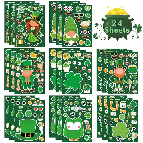 St. Patrick’s Day Stickers 24-Sheets