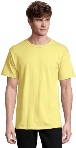 Hanes Essentials Men’s Short Sleeve T-Shirt (Yellow, Sizes M/XL) Deal