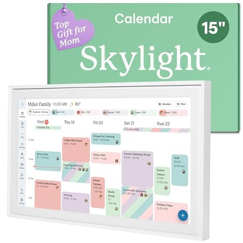 Skylight Calendar 15-inch Wall Planner Digital Calendar Deal