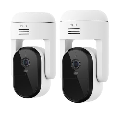 Arlo Essential Pan Tilt 2K Plug-In Security Camera 2-Cam Deal