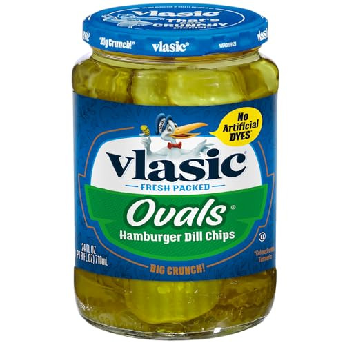 Vlasic Ovals Hamburger Dill Pickle Chips 24 FL OZ