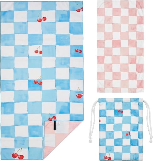 Microfiber Beach/Pool Towel with Bag