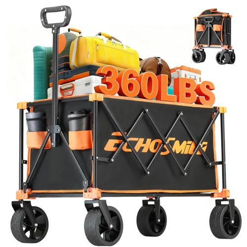 EchoSmile Collapsible Folding Wagon Cart 360lbs