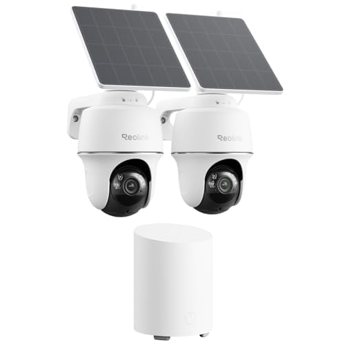 REOLINK 360° PT Solar Security Cameras Wireless Outdoor System 2 Pack Deal