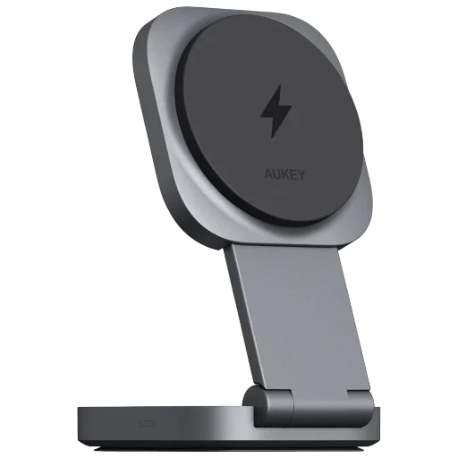 Aukey Magfusion 15W Qi2 2-in-1 Foldable Charger