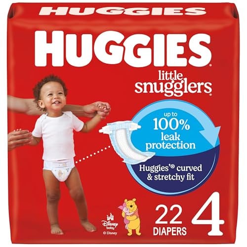 Huggies Little Snugglers Baby Diapers, Size 4, 22 Count