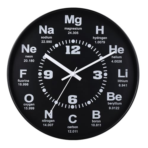 12 Inch Chemistry Themed Wall Clock