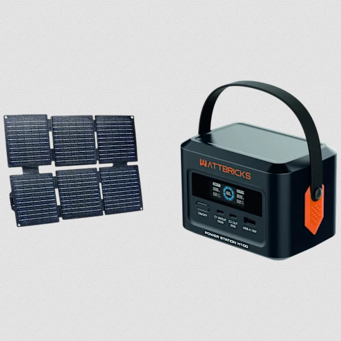 Wattbricks H100 99.2Whr Power Station + 30W Solar Panel Deal