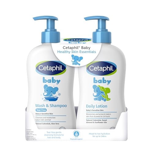 Cetaphil Baby Wash & Shampoo Plus Body Lotion 2-Pack (13.5-Ounce Each) Deal