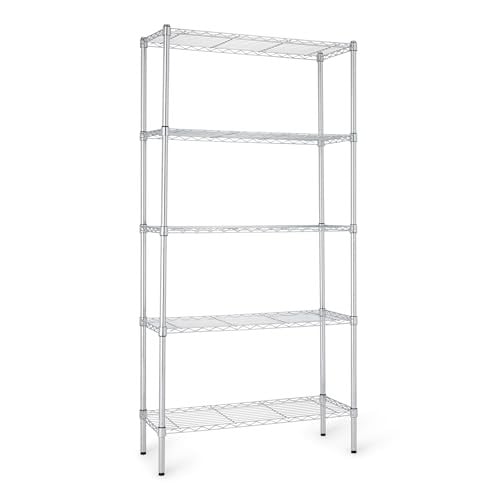 Amazon Basics 5-Shelf Adjustable Heavy Duty Steel Wire Rack 350 lbs Capacity Deal