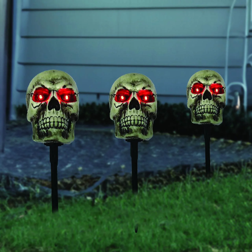 3-Pack 17" Way to Celebrate Skull Pathmarker Lights