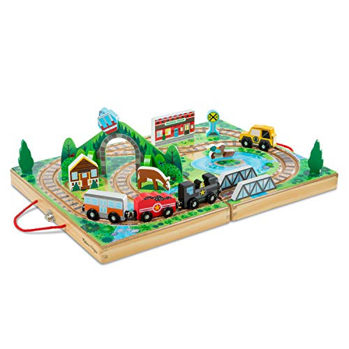 Melissa & Doug Take-Along Railroad Tabletop Playset