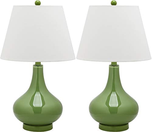 SAFAVIEH Amy Table Lamp Set of 2, 24" Modern Green Deal