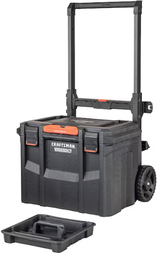 CRAFTSMAN VERSASTACK XL 22.5-in W x 23.625-in H x 18-in D Black Structural foam Rolling Tool Box Deal