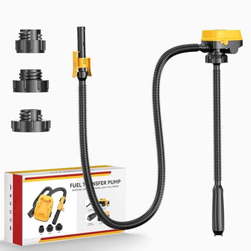 DIYtoolifz Cordless Fuel Transfer Pump with Auto-Stop for DeWalt 20V & Milwaukee 18V
