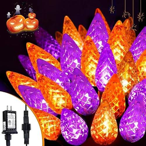 240-Count 78' C6 LED Halloween String Lights (Orange & Purple)