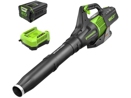 Greenworks 80V 145 MPH / 580 CFM Cordless Brushless Axial Leaf Blower