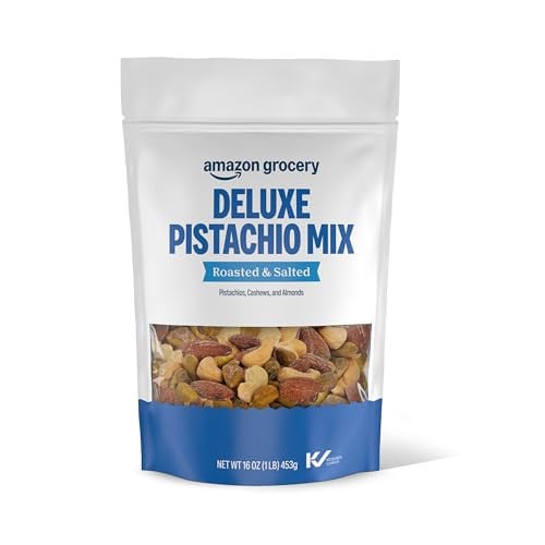 Amazon Grocery Deluxe Pistachio Mix Roasted & Salted 16 Oz Deal