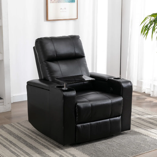 Latitude Run Ryun 33.1'' Contemporary Breathable Leather Power Recliner