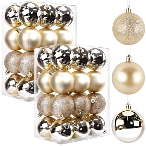 TranquilBliss Christmas Ball Ornaments 48pcs Deal