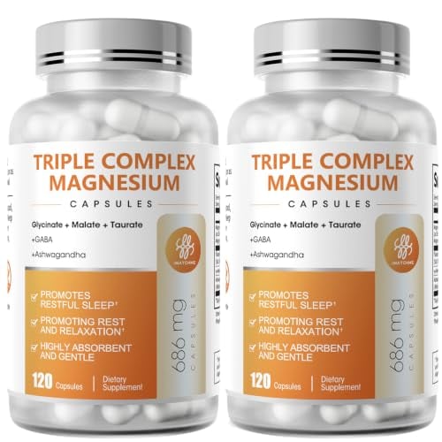 iMATCHME Triple Magnesium Complex for Sleep & Calm Support 240 Count (Pack of 2)
