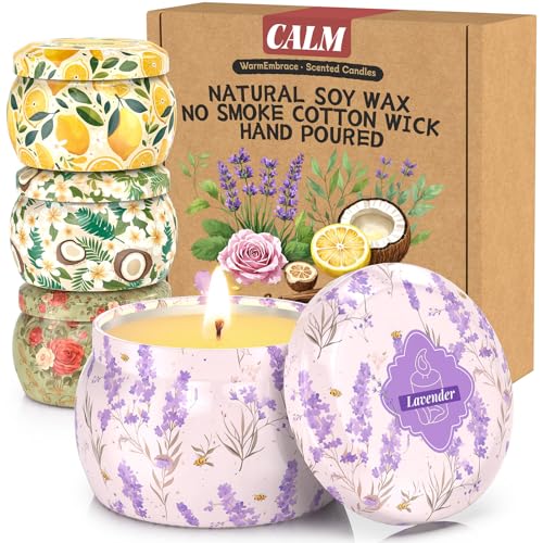 WarmEmbrace Soy Scented Candle Set, 4-Pack