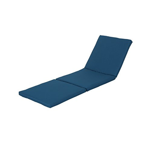 Christopher Knight Home Jamaica Outdoor Water Resistant Chaise Lounge Cushion, Blue