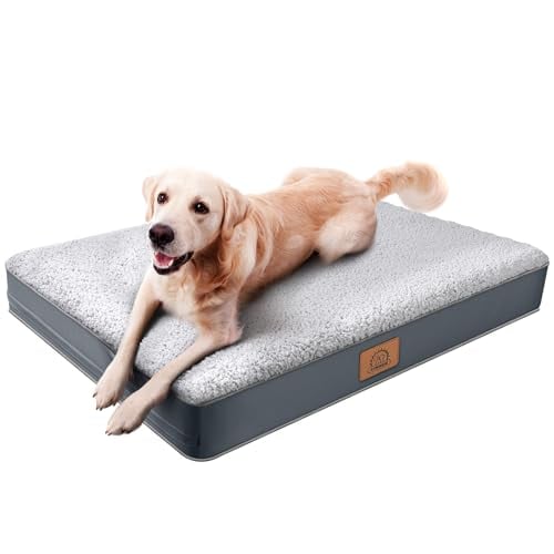 35" Sunheir Orthopedic Plush Sherpa Large Dog Bed Deal