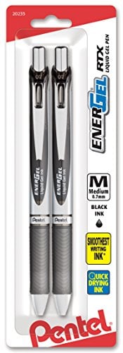 2-Pack 0.7mm Pentel EnerGel RTX Retractable Liquid Gel Pens Deal
