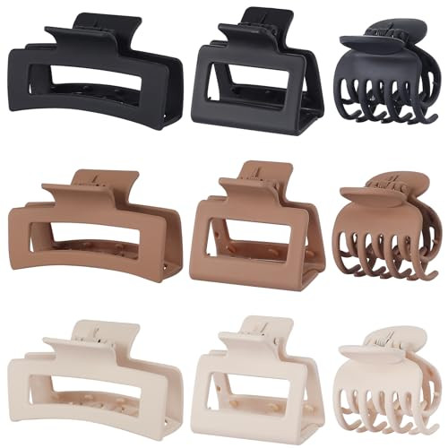 CHANDAT 9-Pcs Claw Hair Clips Set