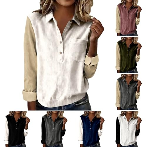 Corduroy Color Block Shirt