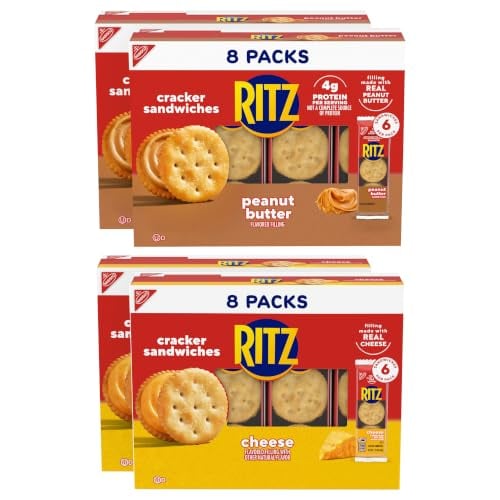 RITZ Peanut Butter & Cheese Sandwich Crackers Variety Pack, 32-Pack Deal