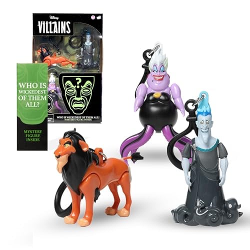 Disney Villains Chibi in Motion 4-Pack Bag Charms with Mystery Figure Deal