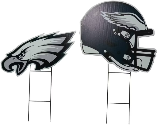 NFL Philadelphia Eagles Logo and Helmet 2-Pack Yard Sign Set