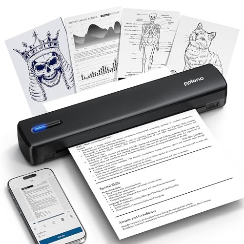 POLONO D810 Inkless Bluetooth Thermal Printer for 8.5"x11" US Letter