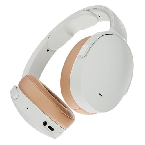 Skullcandy Hesh ANC Wireless Over-Ear Bluetooth Headphones, Active Noise Cancelling, Mod White
