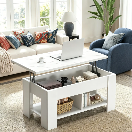 Millwood Pines Sparta Lift Top Extendable Coffee Table with Storage