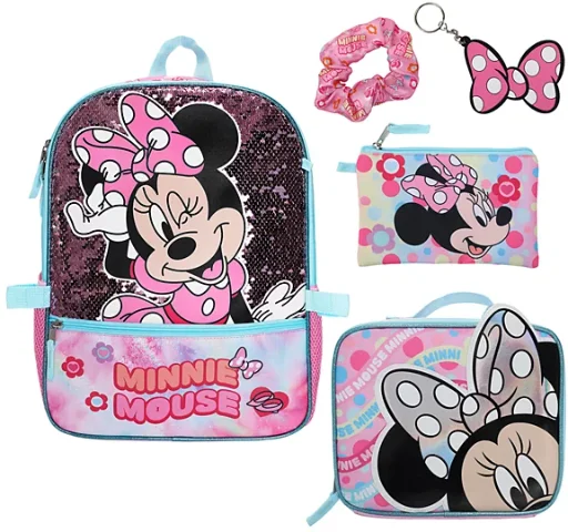 Minnie Mouse Girls' 5-Piece Backpack Set Deal