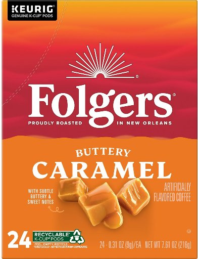 Folgers Buttery Caramel K-Cup Pods 24-Count