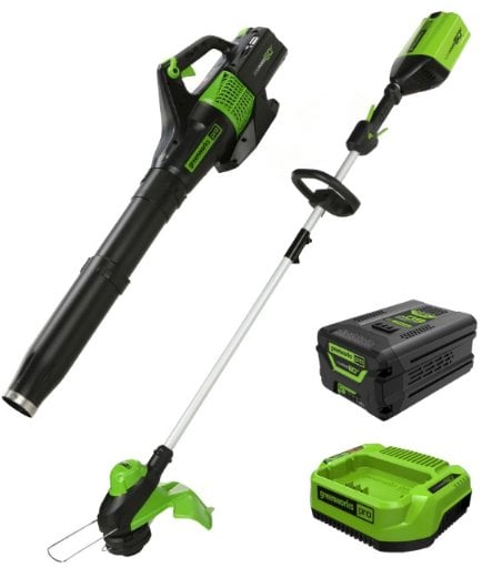 Greenworks Pro 60V Trimmer & Leaf Blower Combo Kit w/ 4.0Ah Battery Deal