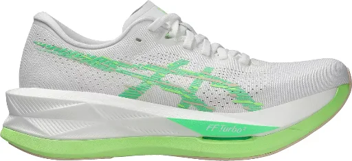 ASICS Women's SONICBLAST Running Shoes (White/Vital Green)