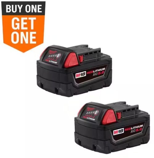 Milwaukee M18 5.0 Ah Battery Pack (2-Pack) Deal